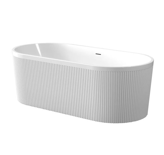 Ryflowana wanna wolnostojąca 170 cm Glamour Invena AN-01-120-M