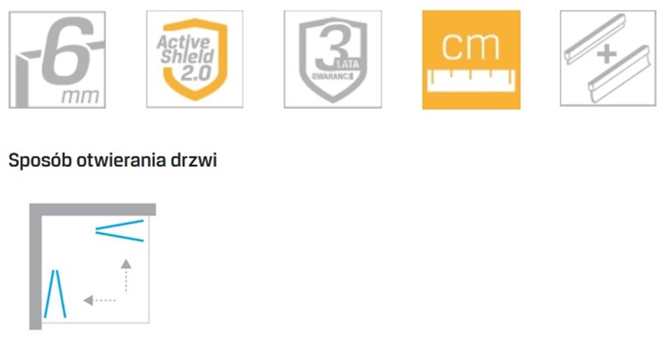 Kabina prysznicowa kwadratowa 90x90 D-0289A/D-0290A New Soleo Black New Trendy