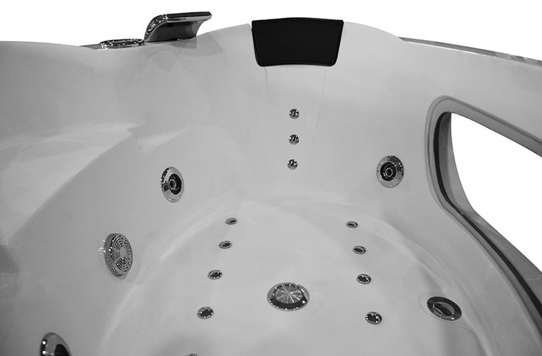 Wanna z hydromasażem narożna Turbo 140x140 cm MO-1001