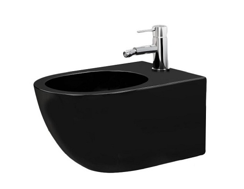 Czarny bidet wc wiszący mini Carlo Rea