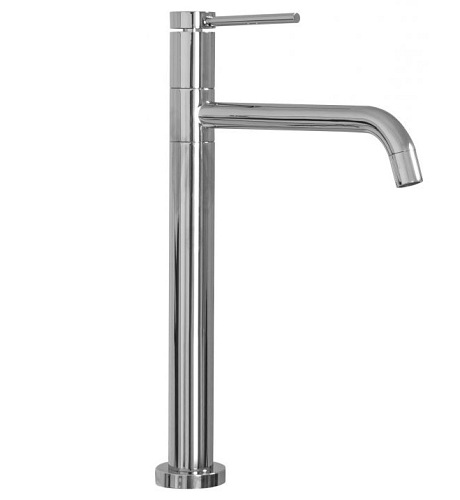 Bateria umywalkowa srebrna, wysoka Lugano Slim Rea