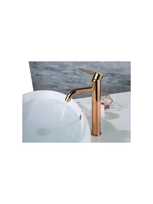 Miedź połysk bateria umywalkowa w kolorze miedzi Lungo Rea