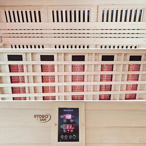 Sauna Combo na podczerwień + fińska 6 osobowa 200x200 cm Moss2 8KW