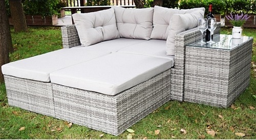 Zestaw mebli ogrodowych z technorattanu Rodos Loge Garden