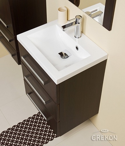 Szafka łazienkowa z umywalką 50/39/3 seria Fokus Wenge Mat