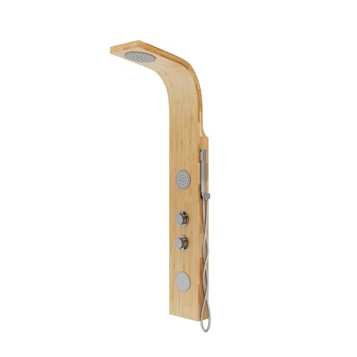 Bali Corsan panel natryskowy bambusowy chrom bateria termostat B-231