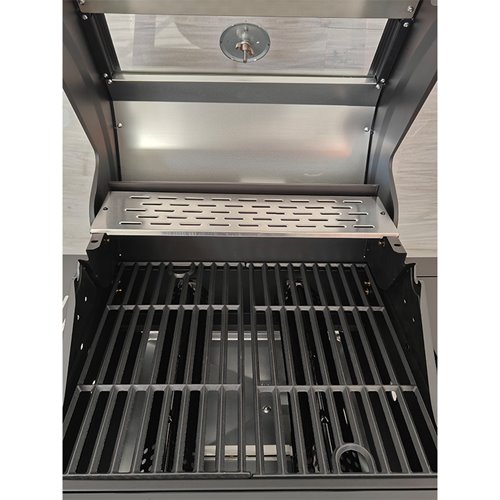 Grill gazowy ZEUS-A kolor czarny ruszt żeliwny moc 8,5 kW + pokrowiec + palnik boczny