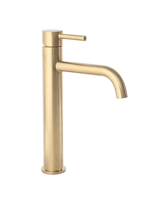 Bateria umywalkowa wysoka Lungo Rea złoto szczotkowane