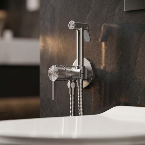 Bateria bidetowa podtynkowa Rea Foster inox