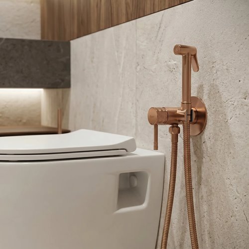 Bateria bidetowa Rea Lungo Diamond miedź szczotkowana REA-B3331 zdjęcie 5