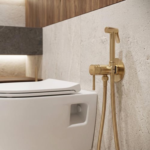 Bateria bidetowa Rea Lungo Diamond złoto szczotkowane REA-B3330 zdjęcie 5
