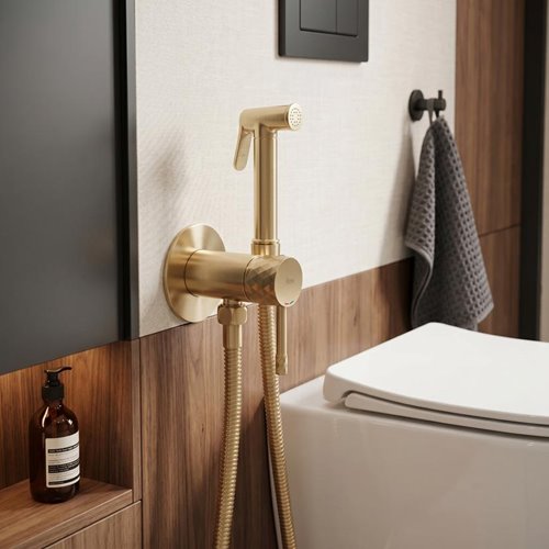Bateria bidetowa Rea Lungo Diamond złoto szczotkowane REA-B3330 zdjęcie 6