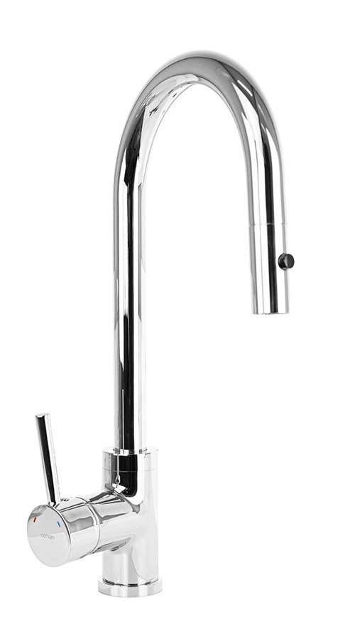 Bateria kuchenna z wyciąganą wylewką chrom CMB7563CH Lugo Corsan