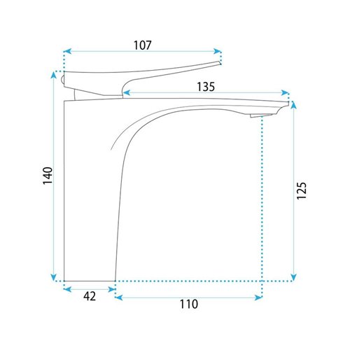 Bateria umywalkowa chrom Rea Vision REA-B6340 zdjęcie 7