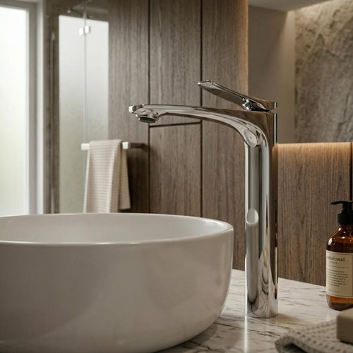 Bateria umywalkowa chrom wysoka Rea Vision REA-B6344 zdjęcie 5