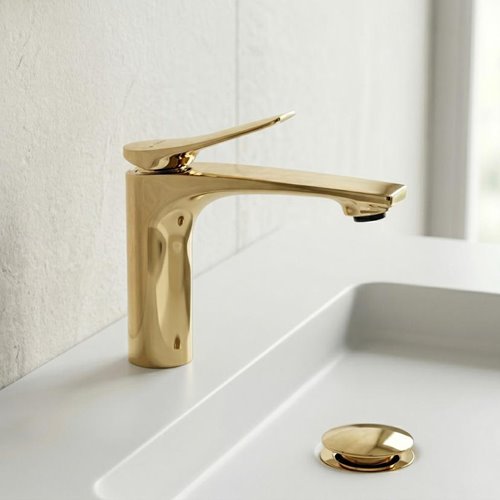 Rea B6341 bateria umywalkowa złoty połysk
