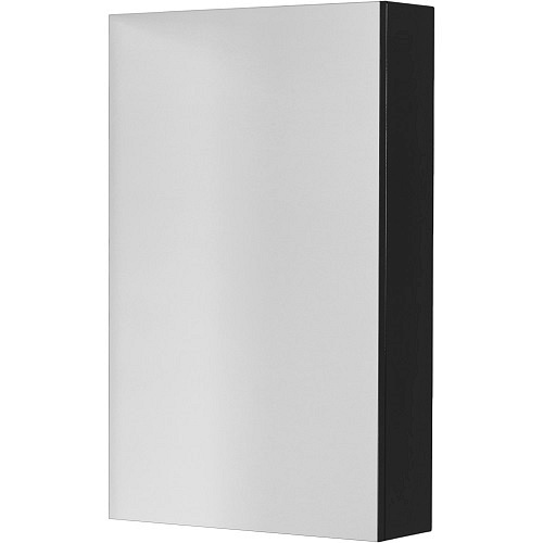 Czarna matowa szafka wisząca z lustrem 50x80 Victa