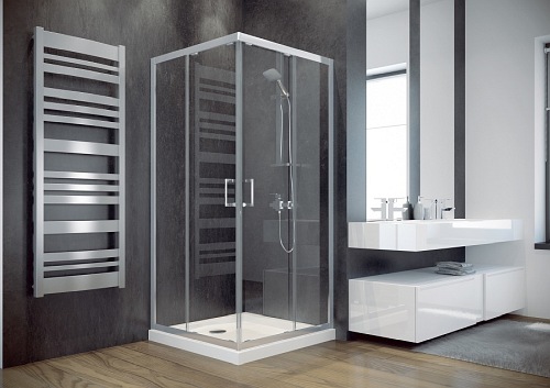 Kabina prysznicowa kwadratowa szkło mleczne 90x90 185 cm Modern Besco