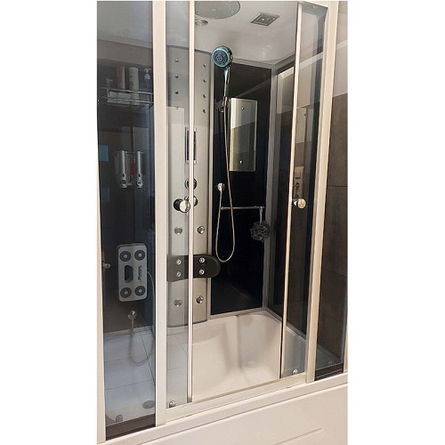 Kabina prysznicowa z hydromasażem i sauną 120x80 7716S