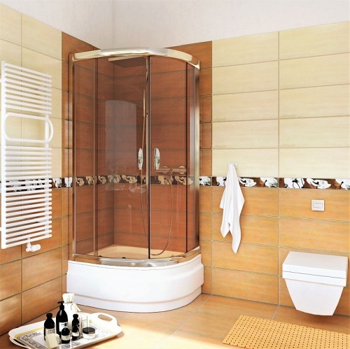 Kabina prysznicowa, półokrągła 90x90 Stylio BK502KT+