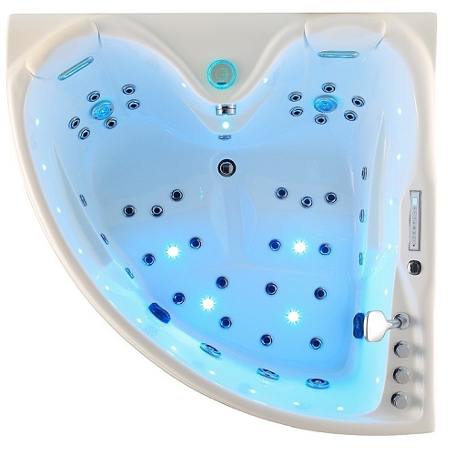 Wanna narożna z hydromasażem 150x150 Roma 764 Hydrosan