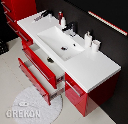 Szafka wisząca z umywalką 120/39C Celver seria Fokus CZ