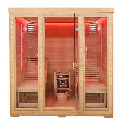 Sauna sucha fińska piec 8 KW Harvia BC80 + kamienie solne 180X180X190CM MO-TS4 Mazur