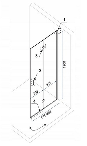 Kabina prysznicowa MySpace Double 70x90