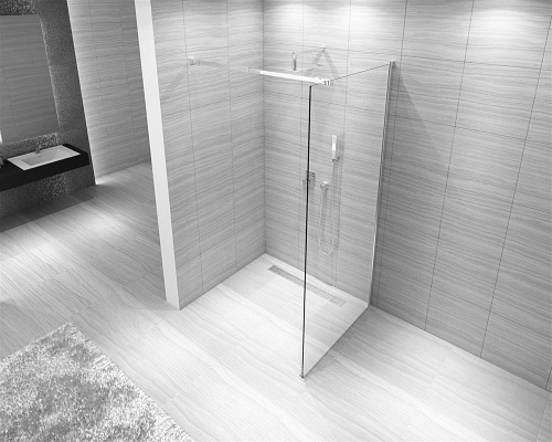 Ścianka prysznicowa walk-in profile chromowane 80 cm Aero Rea