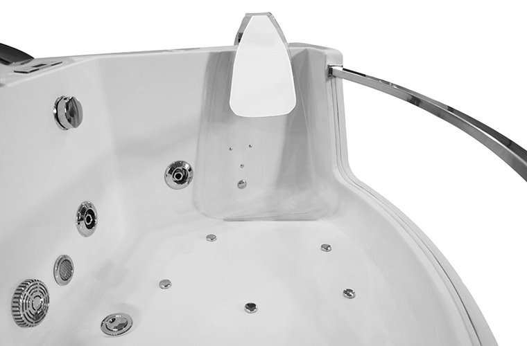 Wanna z hydromasażem przeszklona narożna 141x141 cm MO-0053