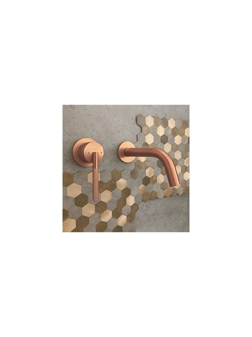 Bateria umywalkowa podtynkowa box Rea Argon miedź szczotkowana