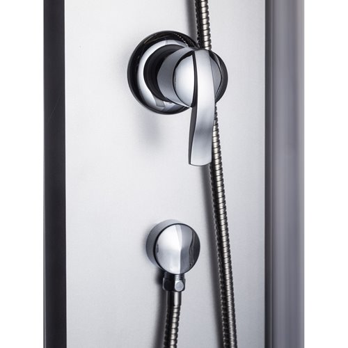 Kabina prysznicowa zabudowa czterościenna z siedziskiem 80x80 Evora Black