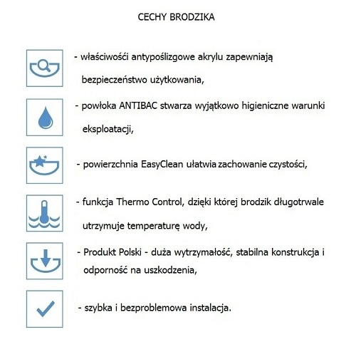 Kabina prysznicowa przyścienna z brodzikiem Stylio BKZ501XT+