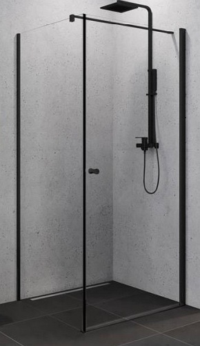 Czarna kabina prysznicowa kwadratowa 90x90 Superia Black New Trendy K-0591