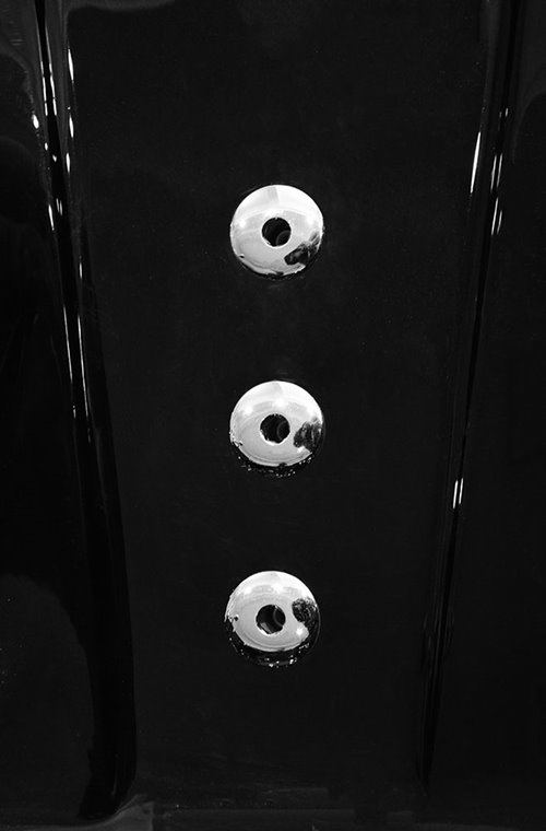 Czarna wanna z hydromasażem dwuosobowa 180x120 cm MO-1631BHC Prawa