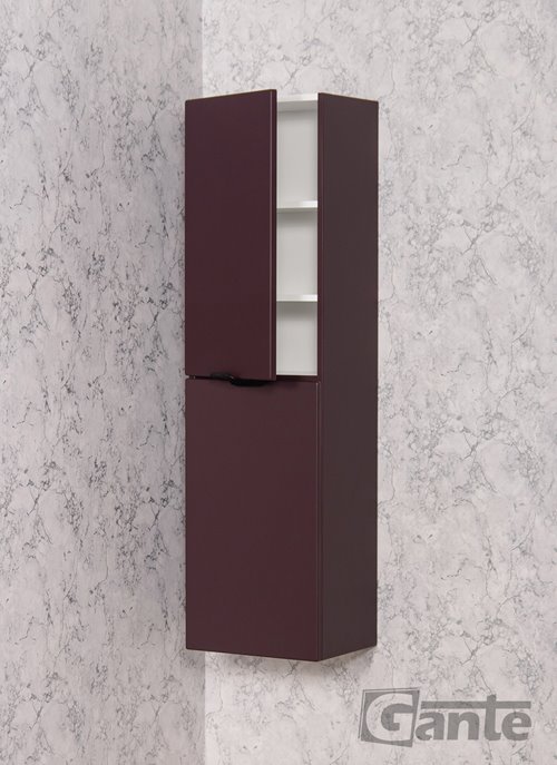 Słupek łazienkowy wiszący burgundowy czarny uchwyt 143,5x40 cm Magnolia Gante