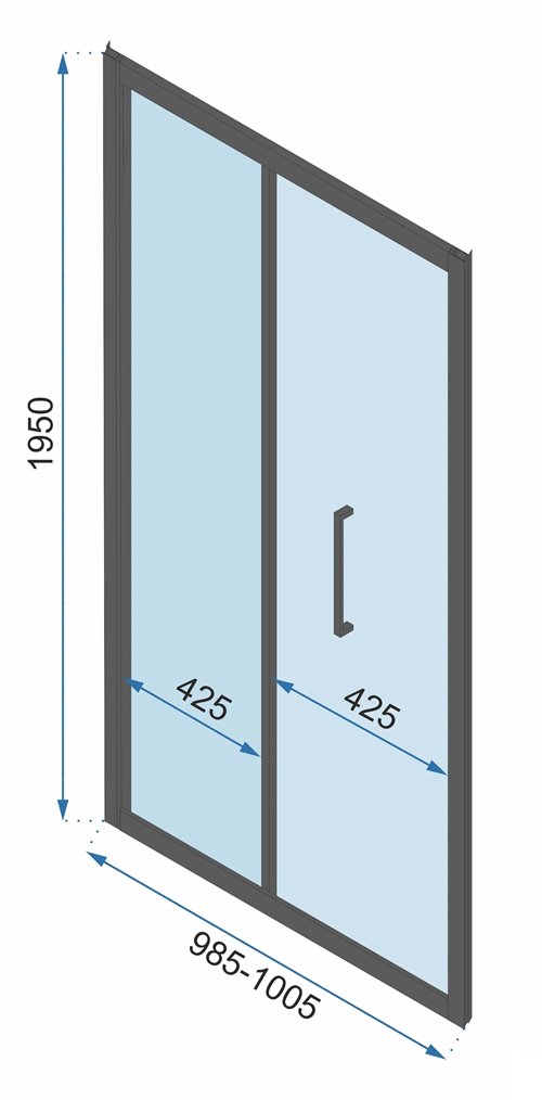 Złota kabina prysznicowa narożna drzwi składane 100x90 Rapid Fold Gold Rea