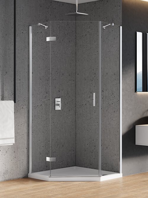 Kabina prysznicowa pięciokątna 90x90 lewa K-0337 New Azura New Trendy