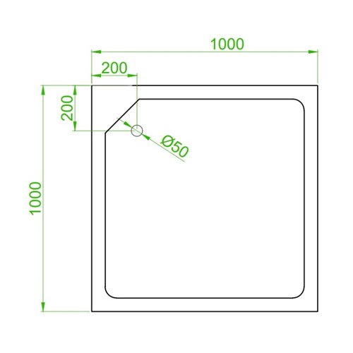 Kabina prysznicowa zabudowana kwadratowa 100x100 cm profil szczotkowany LISA