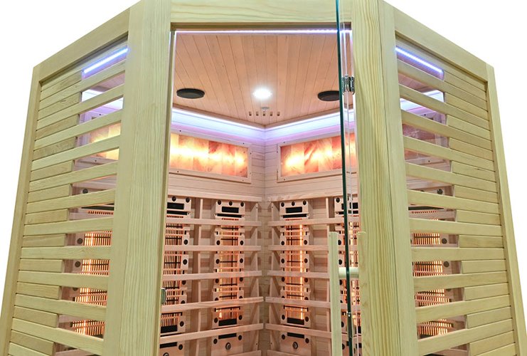 Sauna na podczerwień kamień solny + turmaliny 150X150X190CM MO-RL3CST Infrared Mazur
