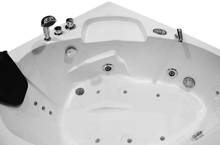 Wanna łazienkowa z hydromasażem Spa narożna 135x135 cm MO-0313
