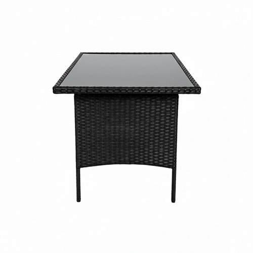 Zestaw mebli ogrodowych z technorattanu sofa, stół, krzesła, pufy Manas zdjęcie 11