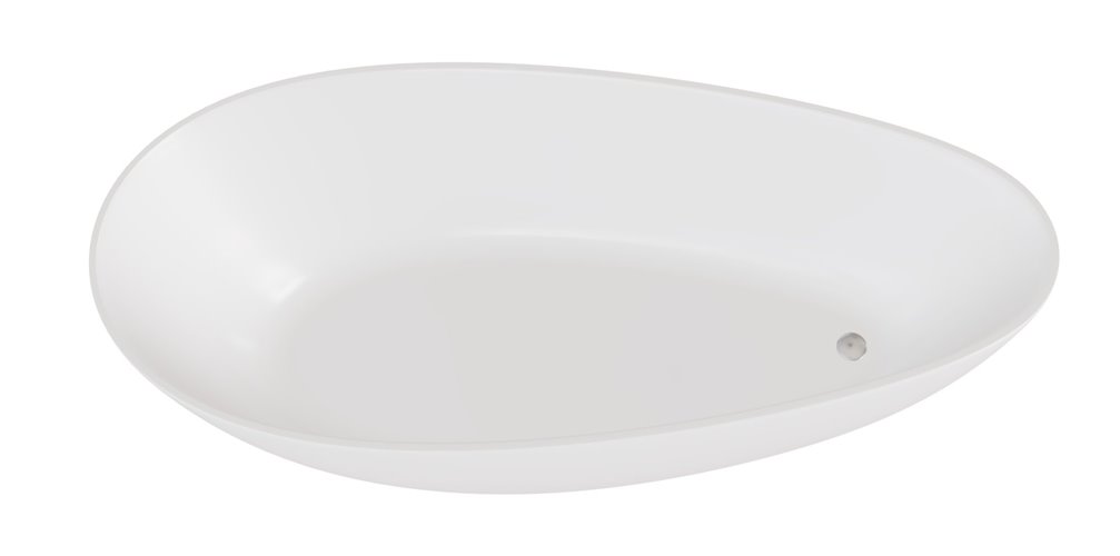 Wanna wolnostojąca z konglomeratu + klik-klak chrom Goya XS 142 Besco WMD-140-G