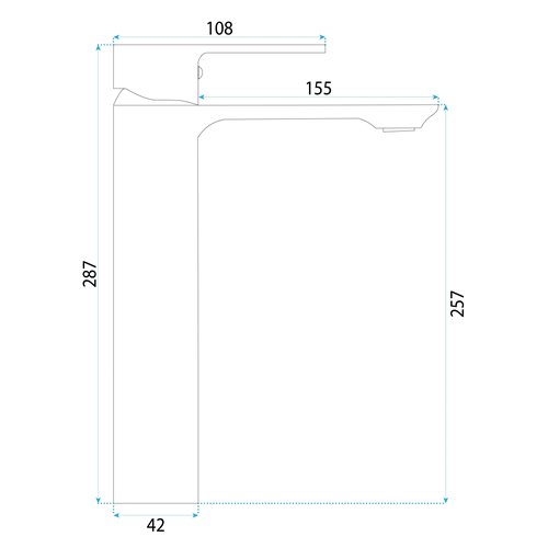 Bateria umywalkowa wysoka złota szczotkowana Rea Drop