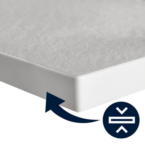 Brodzik prostokątny biały struktura kamienia smc 100x80 Magnum White Rea zdjęcie 5