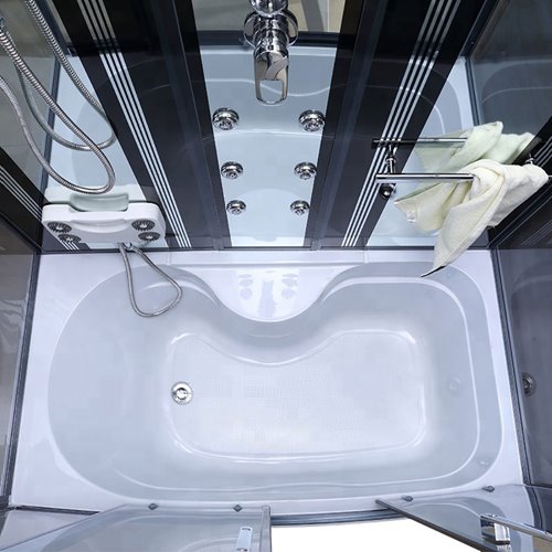 Kabina prysznicowa z hydromasażem prostokątna zabudowana 150x85 MO-0505-150