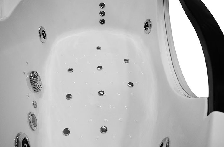 Wanna z hydromasażem narożna 169x90 cm prawa MO-0024