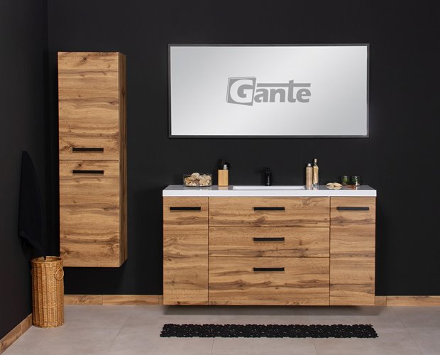 Szafka wisząca z umywalką 140 cm kolor dąb naturalny 39/3 seria Fokus Loft Gante