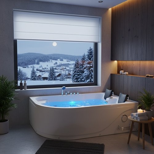 Wanna z hydromasażem asymetryczna Carmen 631 L 180x120