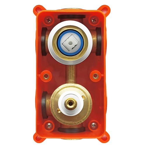 Biały zestaw wannowy prysznicowy podtynkowy Lungo Rea